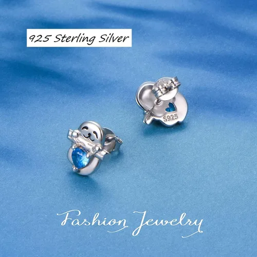 Miniatura 4 de YinShan Juego de joyas de plata de ley 925, collar de perezoso, aretes de perezoso para mujeres y niñas, regalos de animales perezosos felices