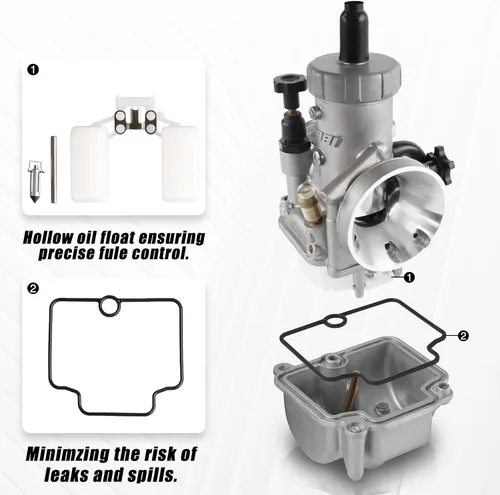 Miniatura 6 de NIBBI Carburador PE17mm para motor de motocicleta con brida de 80cc-100cc con jets de carburador para moto de cross, mini moto, Apollo moto