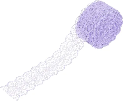 Miniatura 78 de MECCANIXITY 1.2 Inch Wide 15 Yard Lace Ribbon Floral Pattern Beige Lace Trim Ribbon for Gift Wrapping Bouquets, Wedding Decor Sewing Making, and DIY