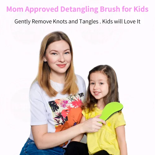 Miniatura 3 de 79STYLE 3 cepillos desenredantes para el cabello, sin enredos, para niños, sin nudos, sin dolor, desenredante, cepillo de pelo para niños, peines