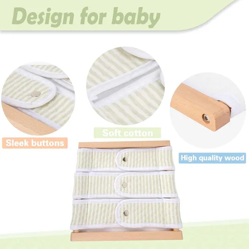 Miniatura 4 de Montessori - Juguetes de madera para vestirse, tabla de aprendizaje, habilidades básicas de vestir: botones, broches de presión, cremalleras