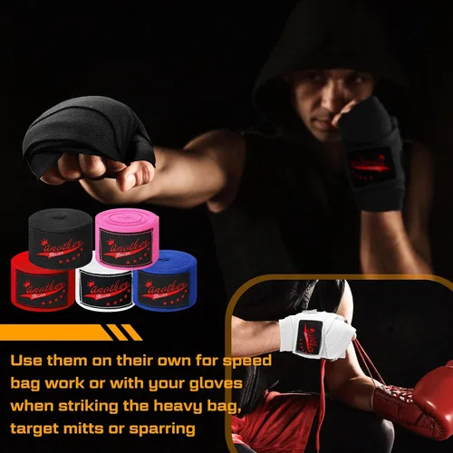 Miniatura 6 de Jenaai 10 pares elásticos de 180 pulgadas de boxeo de mano para artes marciales a granel, muñequeras para hombres y mujeres, kickboxing, artes