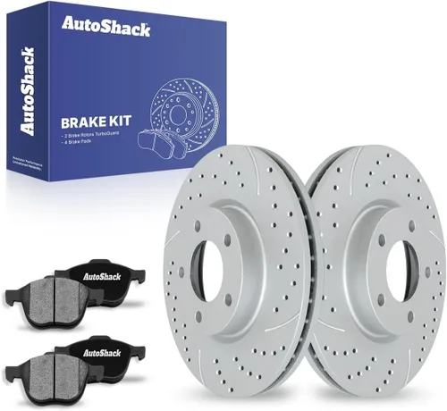 Miniatura 16 de AutoShack - Kit de repuesto de rotores de freno delantero con pastillas de freno de cerámica para Mazda 3 2004-2013 2006-2010 2012-2017 Mazda 5 2010