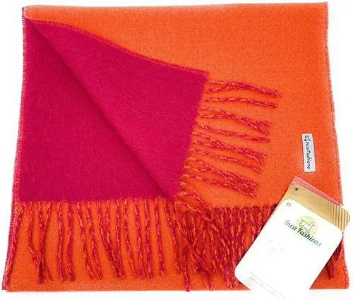 Miniatura 3 de Inca Fashions - Bufanda de lana de alpaca, 100% pura alpaca para bebé, bufanda reversible de doble cara