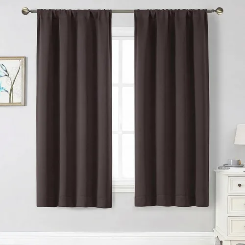 Miniatura 71 de Cortinas opacas para dormitorio, sala de estar, juego de 2 paneles de 54 pulgadas de largo, cortinas de oscurecimiento de habitación con aislamiento