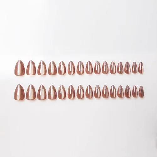 Miniatura 4 de 30 uñas postizas a presión de almendra, ajuste supremo y uñas de gel suave natural, 15 tamaños, kit de uñas postizas reutilizables con caja