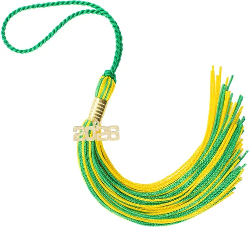 Miniatura 289 de Borla de graduación Aqua 2022, todos los colores escolares disponibles, fabricada en Estados Unidos