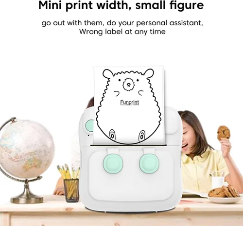Miniatura 4 de Mini impresora, impresora portátil Bluetooth sin tinta con papel adhesivo y bolígrafo de color, fabricante de calcomanías térmicas para bricolaje