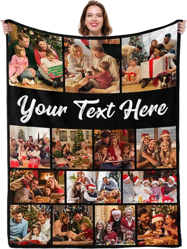 Miniatura 9 de Regalos para parejas, manta personalizada con foto, manta de franela personalizada, regalos para novio, novia, mujeres, hombres, mamá, papá, K-1 Foto