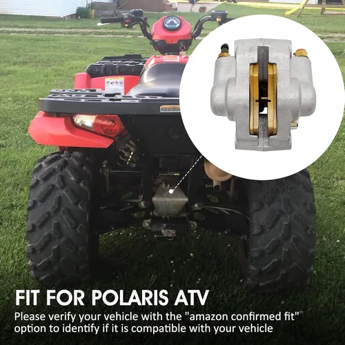 Miniatura 6 de M MATI 1910553 1910441 1910366 1930818 Conjunto de pinza de freno trasero para Polaris Sportsman 335 400 500 Diesel 455 Worker 335 500 con pastillas