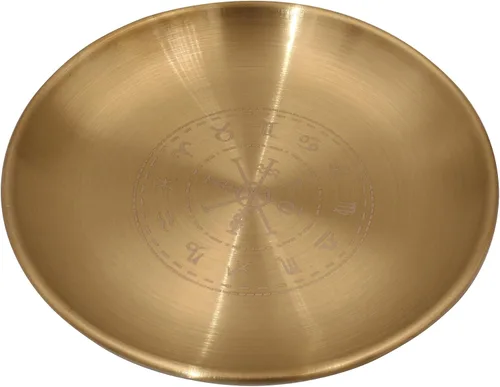 Miniatura 10 de Cuenco decorativo dorado de 5.5 pulgadas, plato ritual de oración de sabiduría ocular, ideal para uso en altar, quemador de incienso, cuenco