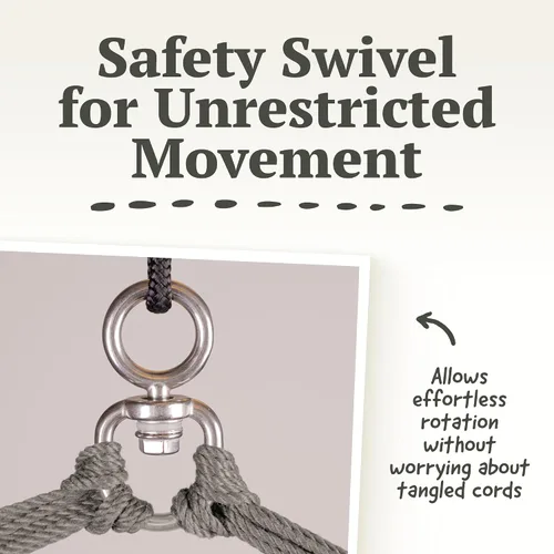 Miniatura 9 de La Siesta® XL King Habana - Hamaca colgante de algodón, para interiores y exteriores, silla colgante bohemia para dormitorio, patio, máximo 355