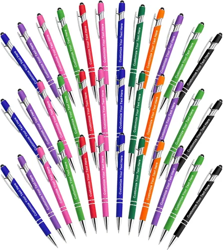 Miniatura 64 de Qingxily Hasta 300 bolígrafos personalizados a granel con grabado gratis, bolígrafos personalizados con tu nombre, mensaje de texto
