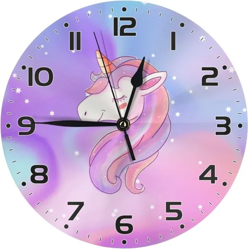 Miniatura 10 de Reloj de pared para niños con diseño de tiburón de dibujos animados, 10 pulgadas, silencioso, sin tictac, fácil de leer, reloj de pared para niños