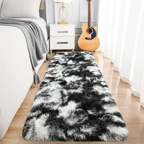 Miniatura 42 de Noahas - Alfombras mullidas de 4 x 6 pies para dormitorio y sala de estar, alfombra gruesa y peluda de color gris, alfombra de suelo antideslizante