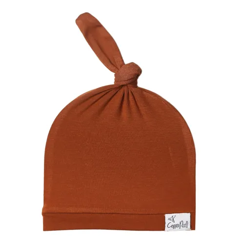 Miniatura 9 de Copper Pearl Gorro de bebé con nudo superior elástico suave Lennon