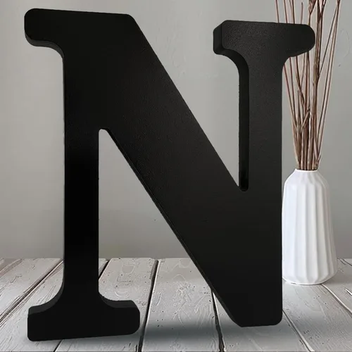 Miniatura 21 de AOCEAN Letras de madera negra de 10 pulgadas, letras de madera sin terminar para Halloween, letras decorativas de pie en rodajas, decoración