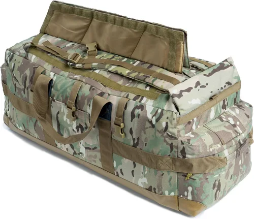 Miniatura 11 de Bolso de lona militar grande Mochila Equipo de equipo de engranaje de campo Bolsa de lona Bolsa de despliegue del ejército 85L