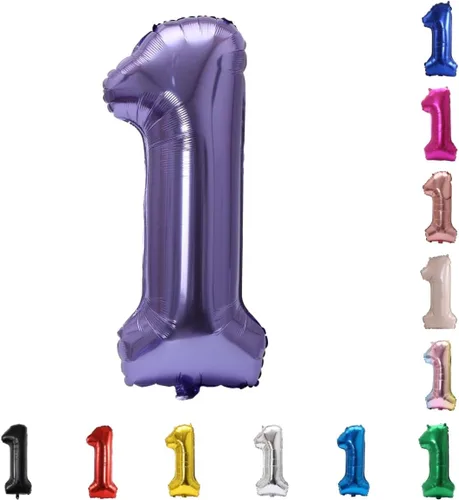 Miniatura 71 de YPSelected Globo grande de 32 pulgadas de helio con números 0-9 de papel de aluminio azul para cumpleaños, bodas y fiestas (Azul, 3)