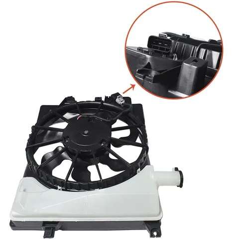 Miniatura 5 de Reemplazo del conjunto del ventilador de enfriamiento del condensador del radiador para 2014-2016 Elantra 2015-2016 Forte 2015 Forte Koup 12V