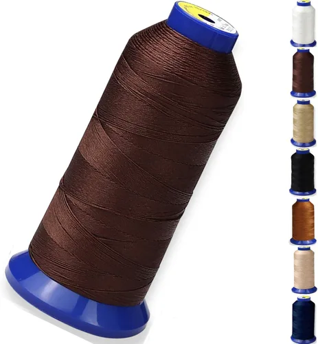 Miniatura 21 de Hilo de nailon adherido para costura, hilo de nailon resistente para cuero, jeans, tapicería y tejer; #69 T70 tamaño 210D/3 1400 yardas