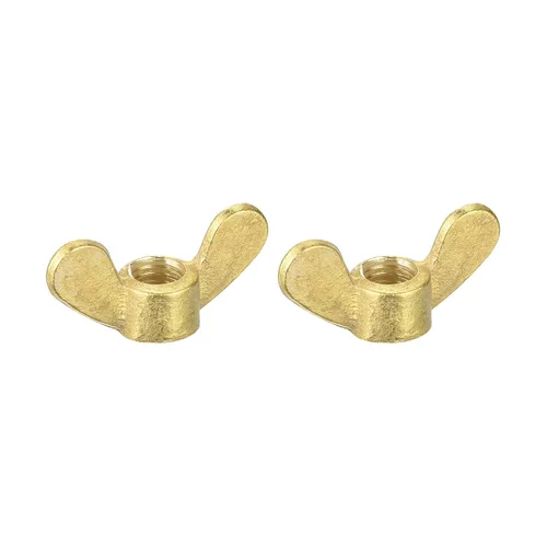 Miniatura 8 de uxcell Tuercas de ala de latón, tuerca de mariposa M8 a mano aprieta sujetadores para muebles, maquinaria, equipo electrónico, 10