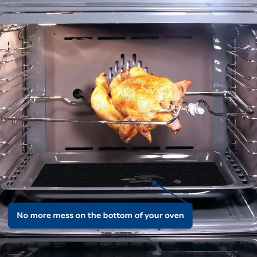 Miniatura 6 de Revestimiento antiadherente para horno tostador, paquete de 3 forros de horno de 11 x 9 pulgadas para la parte inferior del horno, gran alfombrilla