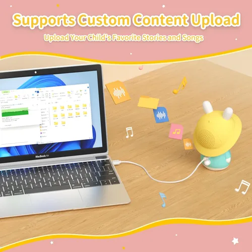 Miniatura 3 de alilo Bunny Kids - Reproductor de música para niños, juguetes de narración para niños pequeños de 1-3-5, regalos para bebés y niñas precargados 30