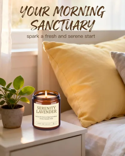 Miniatura 4 de Paquete de 4 velas perfumadas para el hogar: velas de soja para mujeres, juego de velas de aromaterapia de hasta 200 horas, juego de velas en tarro