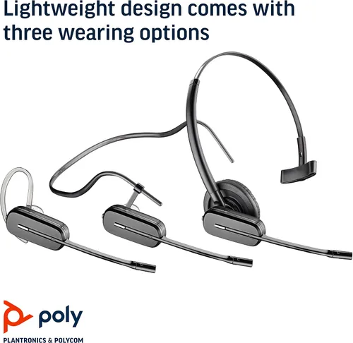 Miniatura 4 de Plantronics - CS540 Auriculares inalámbricos DECT (Poly) - Mono (un oído) Convertible (3 estilos de uso) - Se conecta al teléfono de escritorio