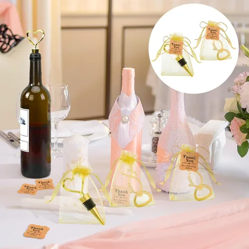 Miniatura 7 de Tanlade 60 piezas de recuerdos de fiesta de boda para invitados, tapón de vino y abridor de amor, regalos de despedida de soltera Love Forever
