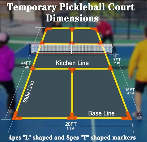 Miniatura 5 de Hoverphenix Portable Pickleball Net Set, 22FT Regulation Size Pickle Ball Net with Paddle Set of 4, Pickleballs and Carry Bag, Easy Setup for Indoor