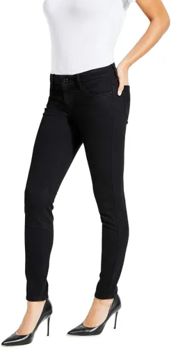 Miniatura 2 de GUESS Jeans ajustados elásticos de tiro medio para mujer, Negro (Overdye Black)