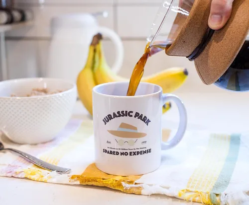Miniatura 2 de Surreal Entertainment Jurassic Park - Taza de café de cerámica sin gastos Colección oficial de la película Steven Spielberg Taza de gran