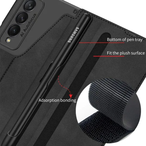 Miniatura 7 de Funda protectora de cuerpo completo para Samsung Galaxy Z Fold 3 5G con ranura para S Pen, funda protectora de cuerpo completo, antiarañazos