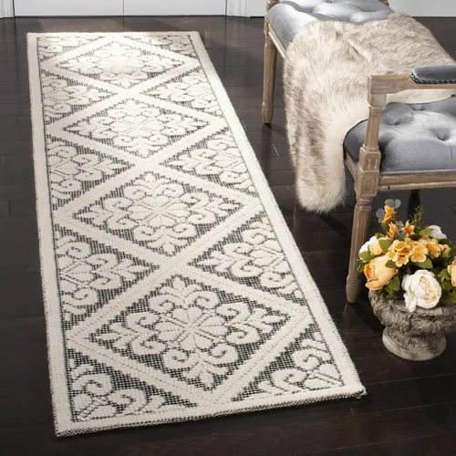 Miniatura 33 de SAFAVIEH Vermont Collection - Alfombra decorativa de 2 pies 3 pulgadas x 4 pies, color marfil, lana hecha a mano, ideal para zonas de alto tráfico