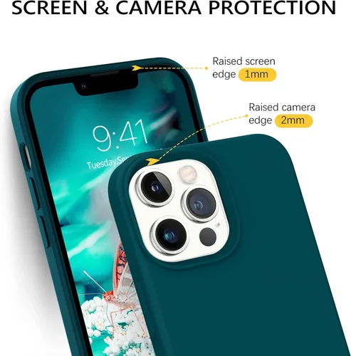 Miniatura 461 de GUAGUA Funda compatible con iPhone 17 Pro Max de 6.9 pulgadas, silicona líquida, goma de gel suave, delgada, forro de microfibra delgada