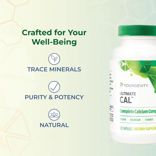 Miniatura 5 de Youngevity Ultimate Cal - Suplemento para la salud ósea de calcio y magnesio con D-3, zinc, potasio, boro, altamente absorbible, soporte
