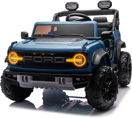 Miniatura 13 de YOFE Juguete de batería de 12V para niños, Ford Bronco Raptor Coche eléctrico para niños con control remoto para padres, camioneta con batería