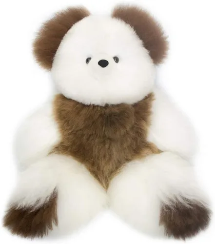 Oso de Peluche de Bebé Alpaca Suave y Tierno - 9 pulgadas. Animal de Peluche de Alpaca Premium Hecho a Mano con Piel Auténtica de Alpaca. Lindo Oso