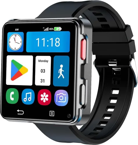 Reloj inteligente 4G, Android 11 Quad Core 4GB+64GB Smartwatch de 2.64 pulgadas, pantalla grande, reloj para hombre, 1200 mAh, puerto tipo C, 5.0