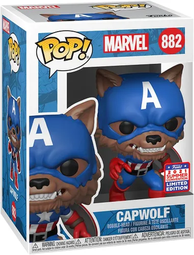 Funko Pop! Marvel: Año del Escudo - Capwolf, exclusivo de Amazon Funkon