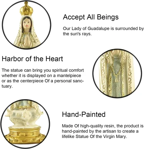 Miniatura 3 de Estatua católica de la Virgen María, estatua de resina de decoración religiosa, colección de Nuestra Señora de Gracia y uso doméstico, 4.72 pulgadas