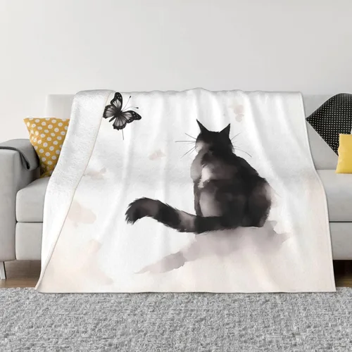 Miniatura 18 de Manta de franela estampada decorativa, hojas de otoño, manta suave para cama, sofá, decoración de silla, regalos para todas las estaciones, 60 x 50