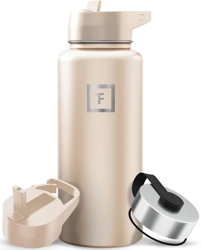 Miniatura 31 de IRON °FLASK Frasco de hidratación para acampar y senderismo con pajilla, botella de agua deportiva de acero inoxidable con aislamiento de boca