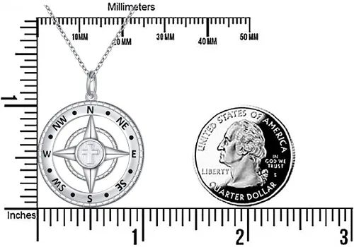 Miniatura 18 de Alphm Collar con colgante vikingo de plata esterlina S925 para hombres y mujeres, joyería de viaje para graduación, amistad, talismán, joyería