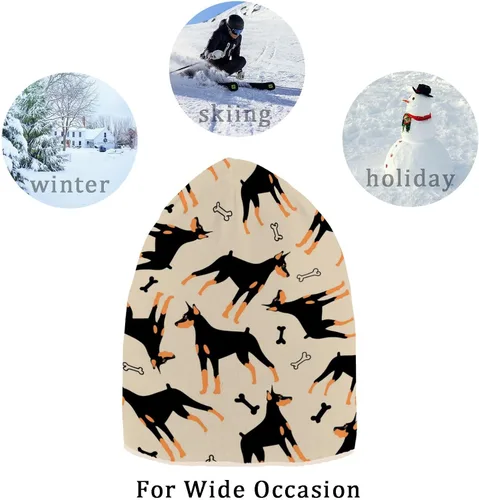 Miniatura 7 de Naanle Gorro de invierno para mujer, elástico, cálido, para invierno, Skully