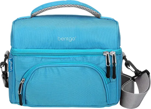 Miniatura 10 de Bentgo® Bolsa de almuerzo Deluxe - Lonchera duradera y aislada con bolsillo exterior con cremallera, bolsillo interior de malla, correas acolchadas