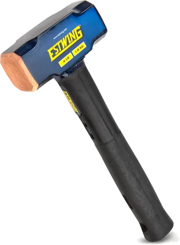 Estwing Martillo de trineo de cobre de 4 libras para uso en metalurgia/automoción/minería, cabeza bloqueada de acero, mango indestructible de 12