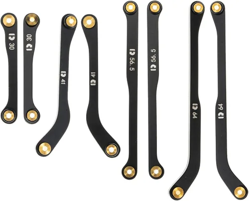 Miniatura 6 de Juego de 4 eslabones de alta holgura para SCX24 90081, Juego de eslabones de acero, Piezas de actualización para SCX24 Deadbolt, Betty B17